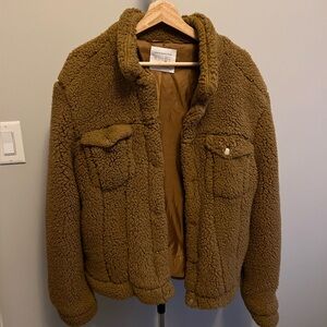 Men's Brown Sherpa Jacket